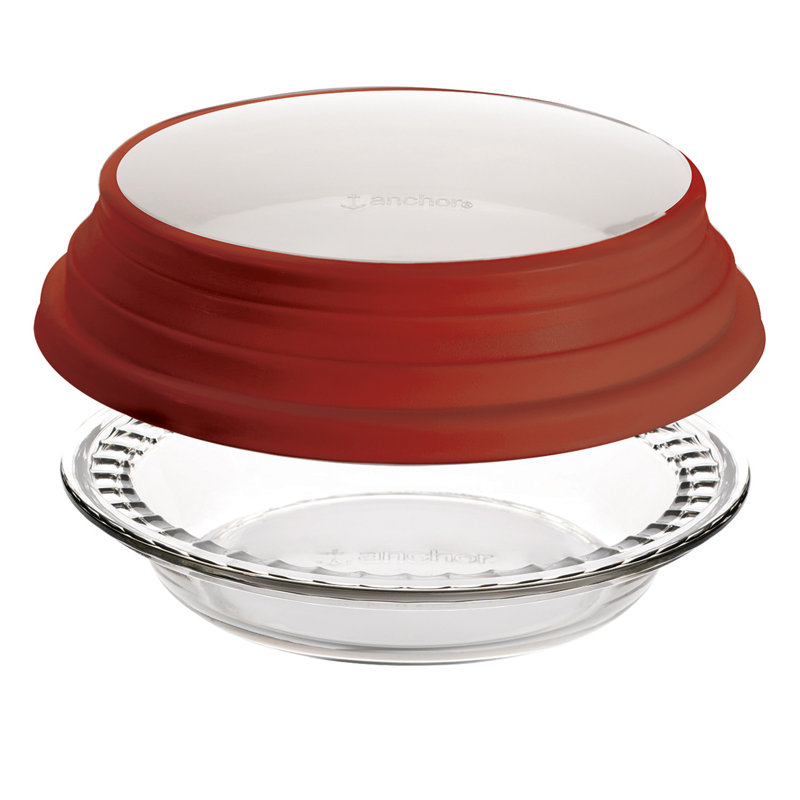 Anchor Hocking Pie Dish with Cover Wayfair